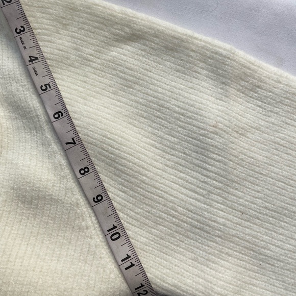 Cider Off Shoulder Bow Tie Sweater Cream Knit Balloon Sleeve XL NWT - Picture 10 of 11